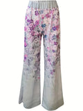 Floral Print Wide Leg Pants, Casual Loose Pants For Spring & Summer, Women's Clothing