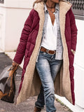 Plus Size Reversible Fuzzy Longline Winter Coat - Soft, Warm, and Versatile Casual Long Sleeve Hooded Coat for Fall and Winter - Women's Cozy Plus Size Clothing for Cold Weather