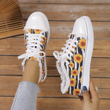 Purpdrank - Halloween Yellow Casual Daily Patchwork Printing Round Comfortable Shoes