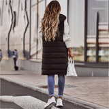 Purpdrank - Warm Winter Women Long Vests Fashion Hooded Sleeveless Casual Lady Brief Outwear Vest Blouse Shirts Coat Femme Sweatshirt