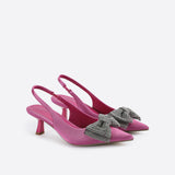 Purpdrank - Women High-Heeled Party Bow Buckle Sandals