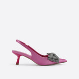 Purpdrank - Women High-Heeled Party Bow Buckle Sandals