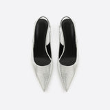 Purpdrank - Women Pointed Toe Heel Cutout Stilettos