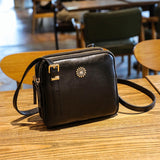 Purpdrank - Vintage Style Shoulder Bag Simple Square Crossbody Bags For Women Compartment Handbags Designer Female Messenger Bags