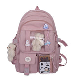 Purpdrank - Japanese High School Girls Backpack School Bags For Teenage Girls Multi Pockets New Kawaii Backpack Women Harajuku Cute Mochila