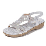 Purpdrank - Fashion casual sandals women flat wedges party diamonds gladiator summer shoes girls low heels Sandalias Mujer Feminina