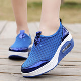 Purpdrank - Women Casual Shoes Soft Bottom Walking Shoes Woman Air Mesh Vulcanize Shoes Summer Chunky Sneakers For Basket Femme Wedges