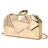 Purpdrank - Gold Acrylic Box Geometric Evening Bag Clutch bags Elegent Chain Women Handbag For Party Shoulder Bag For Wedding/Dating/Party