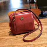 Purpdrank - Vintage Style Shoulder Bag Simple Square Crossbody Bags For Women Compartment Handbags Designer Female Messenger Bags