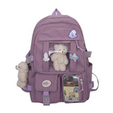 Purpdrank - Japanese High School Girls Backpack School Bags For Teenage Girls Multi Pockets New Kawaii Backpack Women Harajuku Cute Mochila