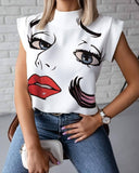 Purpdrank - Fashion Print Blouse Shirt Women Casual O-Neck Summer Womens Tops And Blouses Camiseta Mujer Ladies Shirts Woman Clothes Blusas