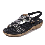 Purpdrank - Fashion casual sandals women flat wedges party diamonds gladiator summer shoes girls low heels Sandalias Mujer Feminina