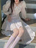 Purpdrank - White Kawaii Fairy Slip Dress Women Korean Style Design Sweet Slim Asymmetrical Dresses Party Vintage Summer Kpop