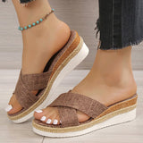 Purpdrank - Women Sandals 2023 New Summer Shoes For Women Wedge Sandals Medium Heels Zapatos Mujer Platform Slippers Women Summer Footwear