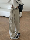 Purpdrank - Techwear Harajuku Beige Cargo Jeans Women Retro Streetwear Oversize Black Wide Leg Denim Pants Female Y2K Hippie Trouser