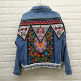 Purpdrank - Spring Autumn Fashion Denim Jacket Women Sequined Tassel Embroidery Vintage Jacket Casual Women Coat Winte Outwear National Style