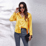 Purpdrank - Satin Blouse Shirt Silk Tops Elegant Long Sleeve Loose Womens Blouses Camisas De Mujer Spring Autumn Streetwear Women Clothes