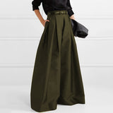 Purpdrank - Spring and Summer Female Fashion Stylish Urban Casual Loose High Waisted Solid Color Wide Leg Pants for Women
