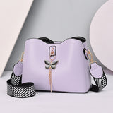 Purpdrank - 2023 Women White Handbag New Designer Butterfly Tassel PU Leather Messenger Bags Ladies Crossbody Female Tote Shoulder Bag