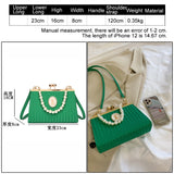 Purpdrank - Wedding evening bag with pearls elegant bags for women banquet fashion handbags for women luxury designer lady crossbody bags