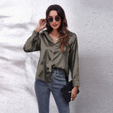 Purpdrank - Satin Blouse Shirt Silk Tops Elegant Long Sleeve Loose Womens Blouses Camisas De Mujer Spring Autumn Streetwear Women Clothes