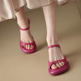 Purpdrank - Women Shoes Summer 2023 New Open-Toed Slippers For Lady High Heel Handmade Elegant Slipper Beige