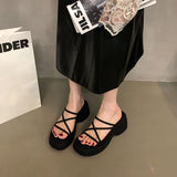 Purpdrank - 2023 Summer Beach Shoes Fashion High Platform Wedegs Heel Women Slippers Casual Open Toe Ladies Slides Female Outdoor Sandals
