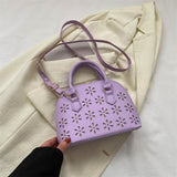 Purpdrank - Fashion Hollow Flower Top-handle Bags For Women Casual Small Handbags Female Crossbody Shoulder Bags