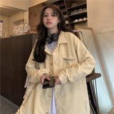 Purpdrank - Fashion Corduroy Jacket Women&#39;s Shirt Spring and Autumn New Korean Simple Single Breasted Long Sleeve Lapel Solid High Quality