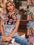 Purpdrank - Leopard Print Shirt Short-Sleeved T-Shirt Women Summer