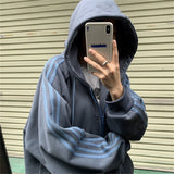 Purpdrank - Zip Hooded Sweatshirt Winter Jacket Women Korean Fashion Thick Clothes Harajuku Oversized Print Long Sleeve Chic Zip-Up Hoodies