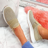 Purpdrank - Women's Sneakers Slip-Ons Comfort Shoes Slip-on Sneakers Outdoor Daily Summer Flat Heel Round Toe Casual Minimalism Tissage Volant Loafer Solid Color Light Blue Black White